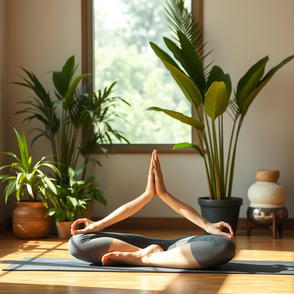 Healthy lifestyle yoga meditation